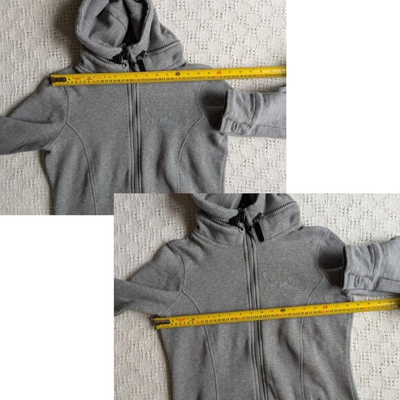 Triple Five Soul Women’s Extra Long Full Zip Hoodie Jacket Skater Logo Size M/L - Picture 5 of 7